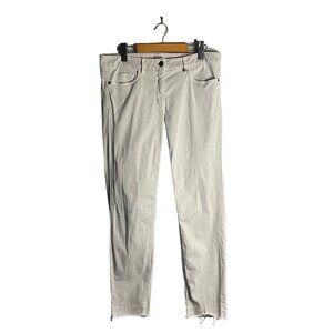 Luisa Cerano Women's Cement Frayed Hem Ankle Pants